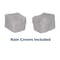 Cosco Novogratz Poolside Gossip Collection, Teddi Outdoor Lounge Chairs, 2-piece, Charcoal 88061CWGE - alternate 9
